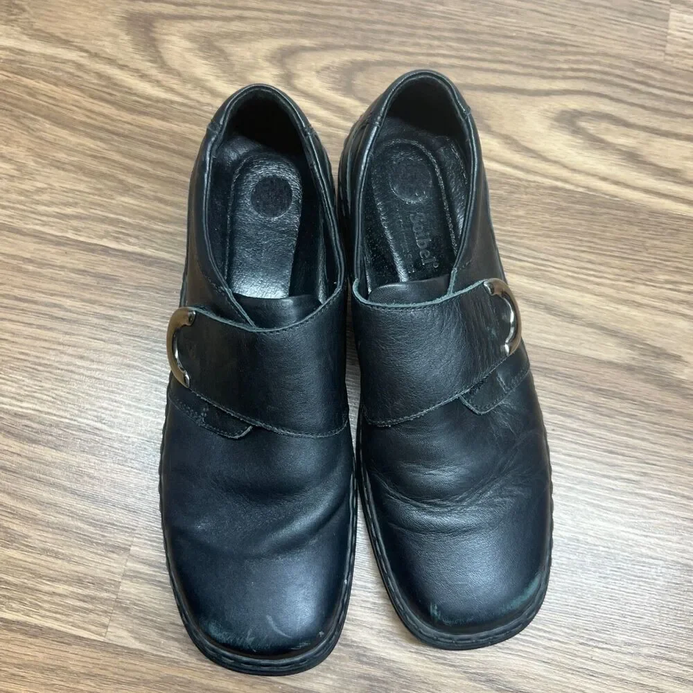 JOSEF SEIBEL 'Theresa' Black Leather Monk Strap Oxfords EUR 41 | US 10‎
